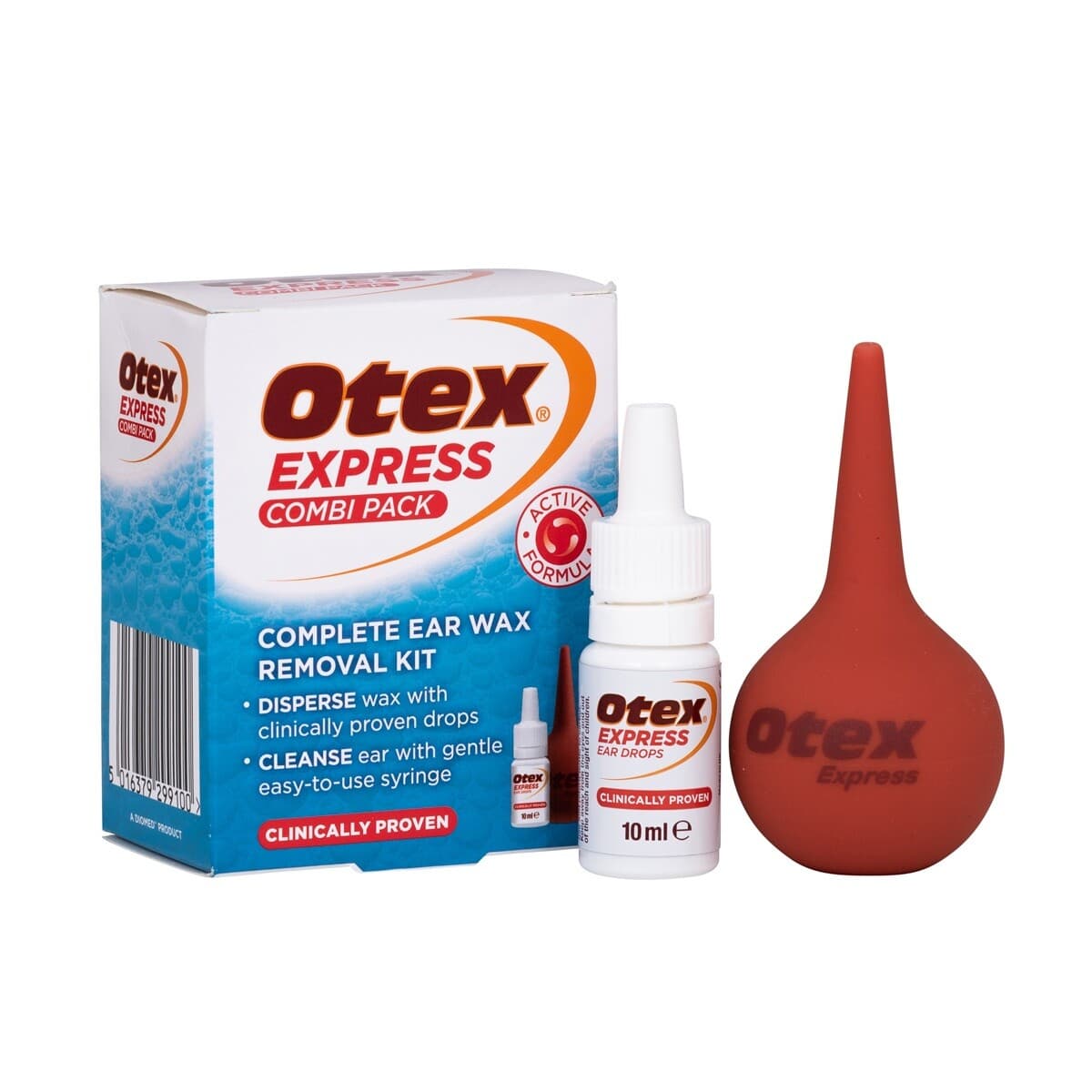 Otex Express Complete Ear Wax Ear Drops Combi Pack Removal Kit 10ml ...