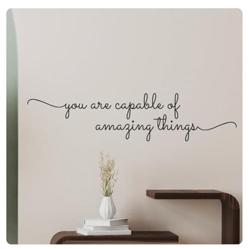 You Are Capable Motivational Inspirational Wall Decal Sticker Quote ...