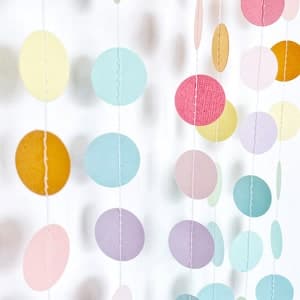 Pastel Rainbow Garland, 10ft, Paper Garland, Birthday Party Decor ...