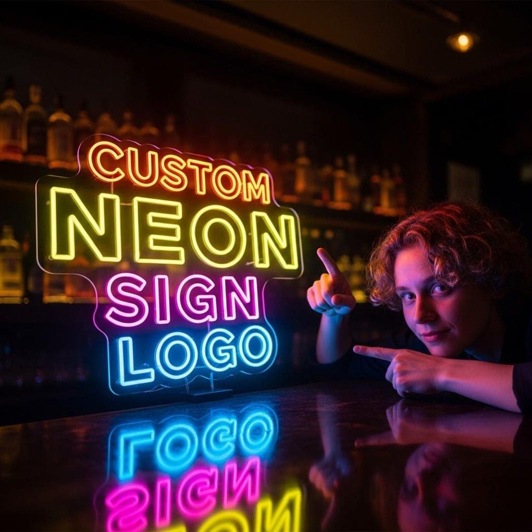 Custom LED Neon Logo Sign: Business Wall Decor - Etsy