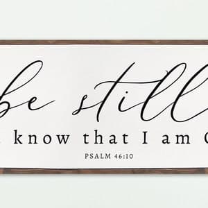 Be Still and Know Christian Wood Sign | Master Bedroom Farmhouse Wood ...