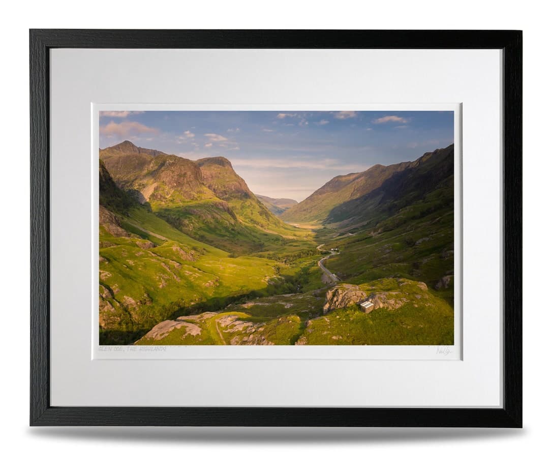 Glen Coe & Three Sisters, the Highlands, Scotland - A3 (50x40cm) Framed ...