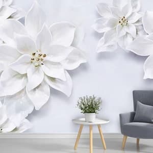 3d Effect Floral Wallpaper Peel and Stick Wall Art 3d Flowers Wallpaper ...