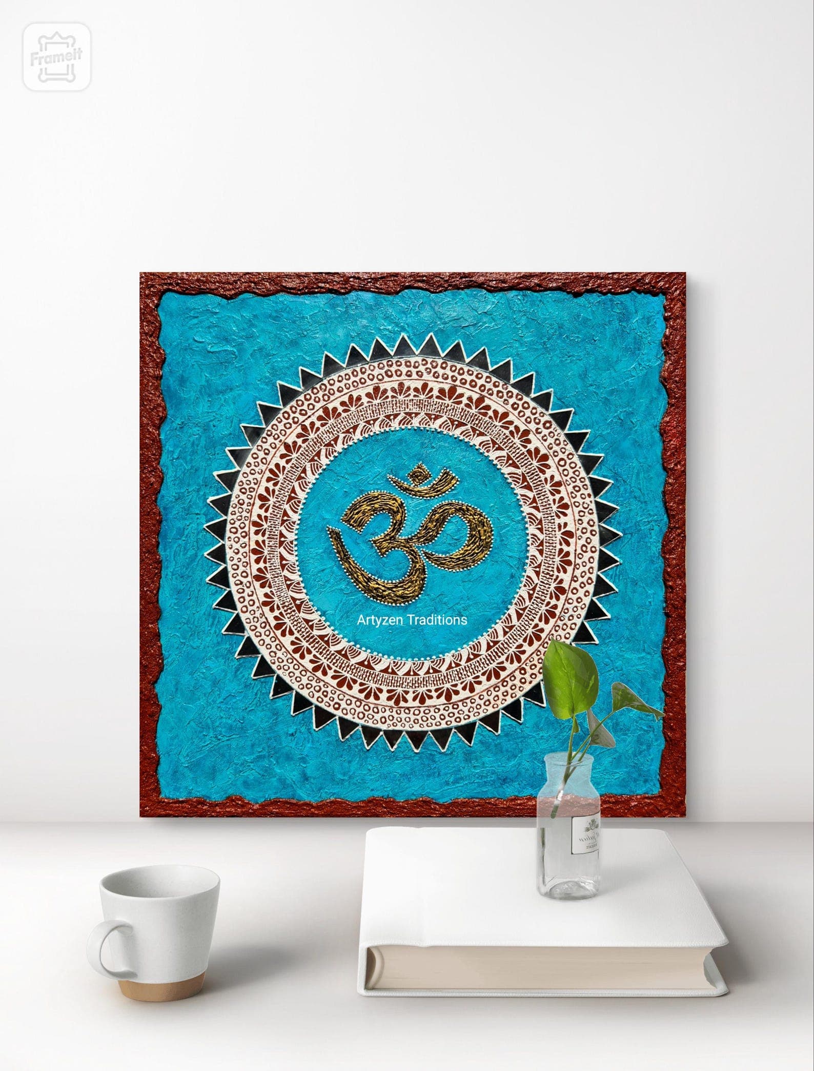 Handmade Om Mandala Wall Art | Textured Spiritual Decor | Sacred Symbol ...