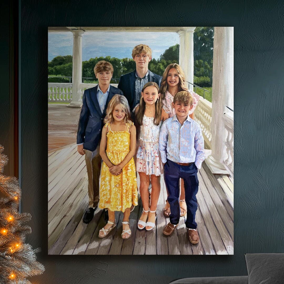 Custom Children s Portrait Canvas by Your Picture