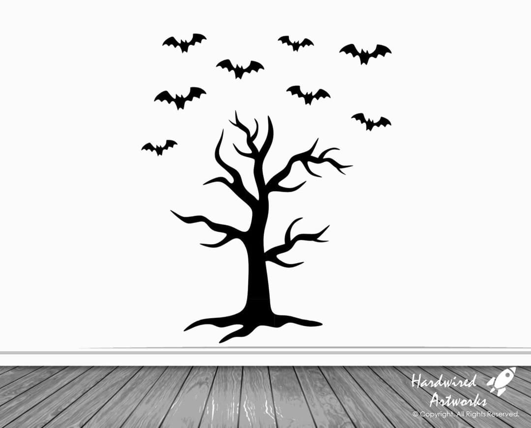 Stickerscape Halloween Spooky Tree Wall Stickers