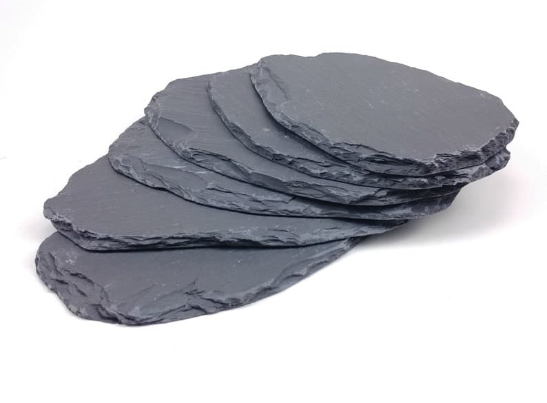 6 Natural Flat SLATE Rock Pieces for Aquarium Vivarium Fish - Etsy