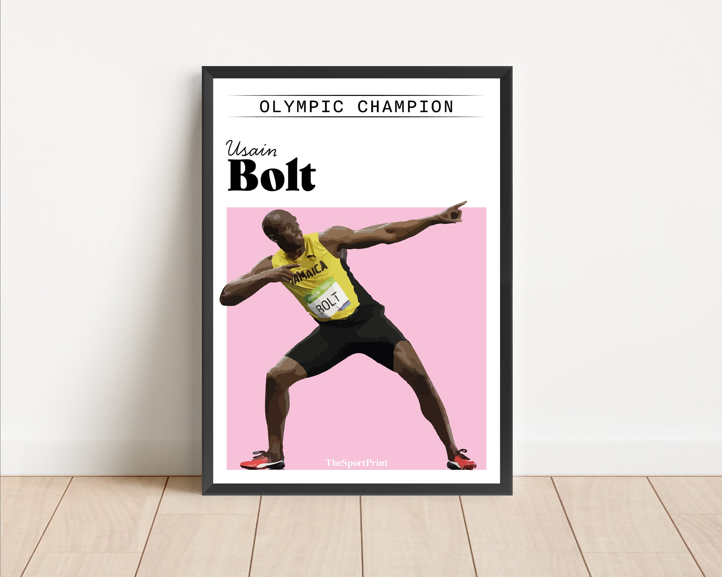 Usain Bolt Olympic Champion Poster Print Running Sprinting - …