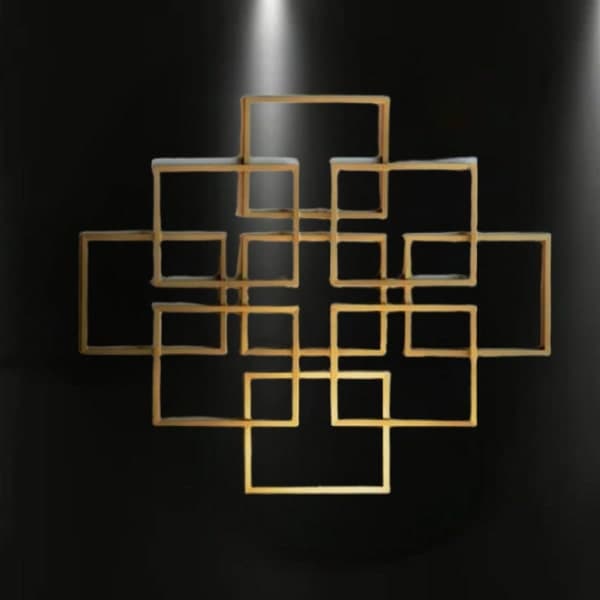 Next Home Gold Metal Geometric Wall Art