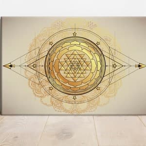SACRED GEOMETRY Canvas Wall Art Sri Yantra Print Yoga Art Meditation ...