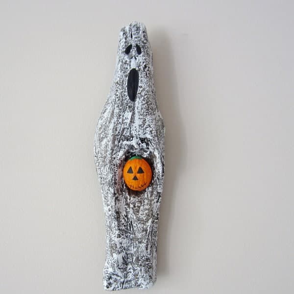 Gisela Graham Wooden Halloween Pumpkin Wall Plaque