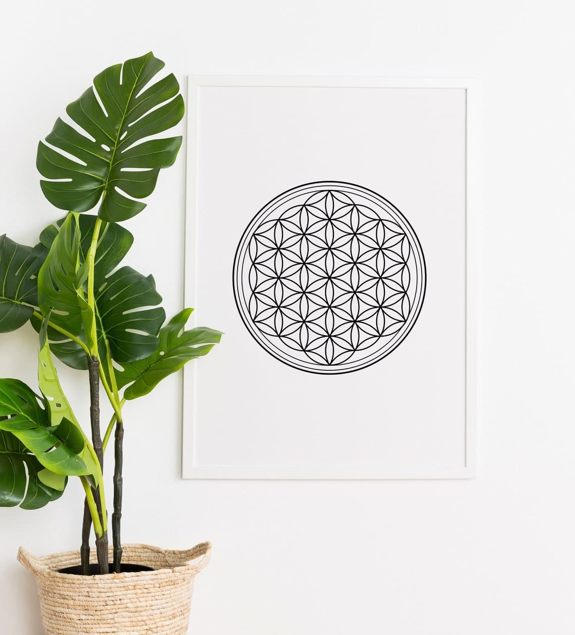 Flower of Life Wall Art Sacred Geometry Wall Art Flower of Life Print ...