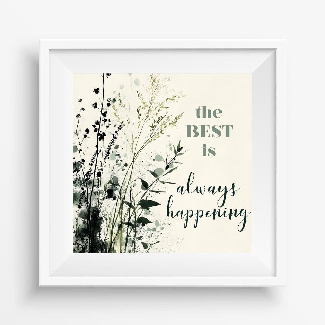 Not On The High Street Pressed Flower Botanical Quote Print by Letterfest