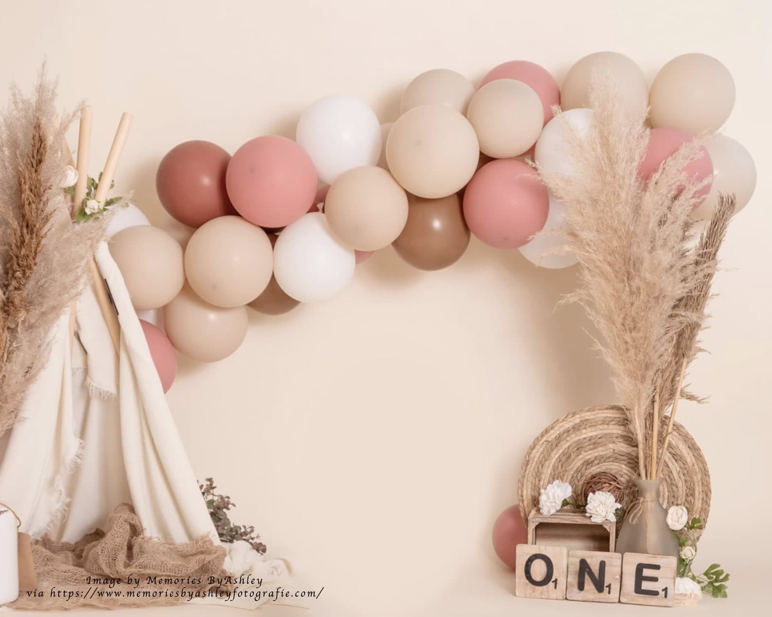 Boho Pampas Grass 1st Birthday Balloon Garland Cameo Balloon - Etsy