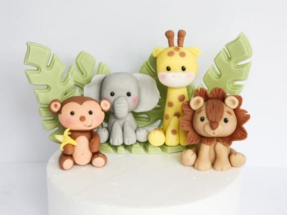 Safari Jungle Themed Animal Cake Toppers