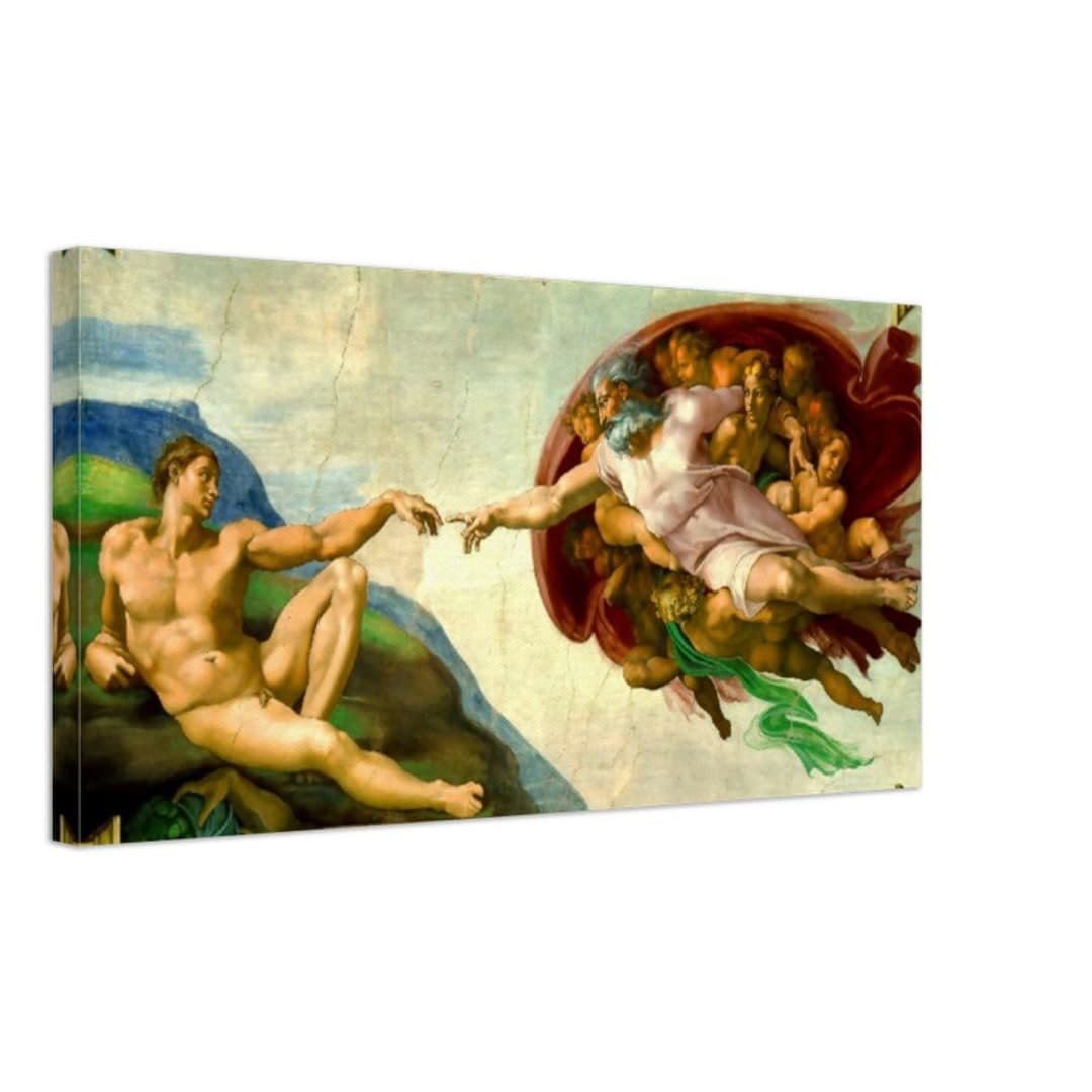 Michelangelo Canvas Print, Creation of Adam Canvas Sistine Chapel ...