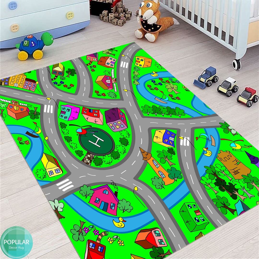 Fun Rugs Streets Ahead Road Map Rug