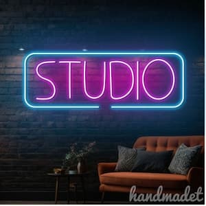Studio Neon Wall Sign, Open Welcome Led Wall Sign, Custom Text Neon ...