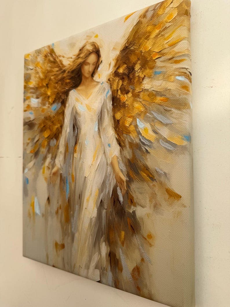 Angel Canvas Print, Angel Music in Heaven With Heavenly Light Wall Art ...