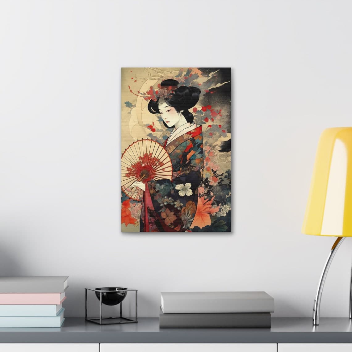 Stunning Japanese Geisha Art Print Painting Wall Canvas Decor - Etsy