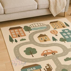 City Road Map Kids Play Rug: Interactive Educational Carpet - Etsy