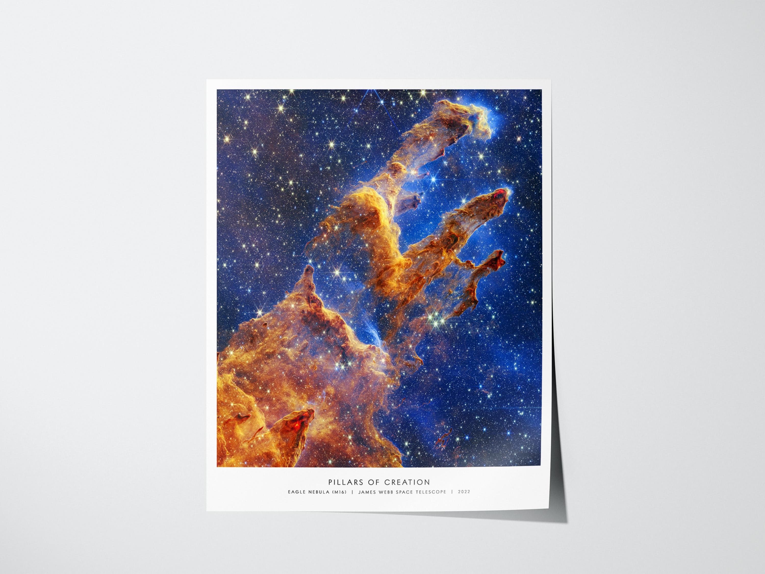 Pillars of Creation Poster: James Webb Telescope Photo, Space Art Print ...
