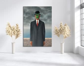 Rene Magritte Canvas Print Art, the Son of Man by René Magritte Wall ...