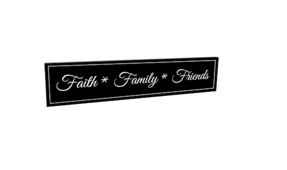 P. Graham Dunn Faith Family Friends Carved Wood Wall Sign