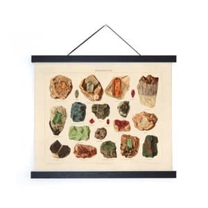Vintage Natural History Minerals and Gemstones German Print B039P ...