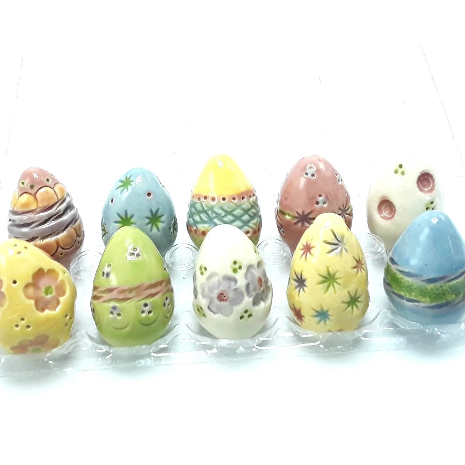 Mini Pottery Easter Egg Ornament 1 Pastel Mix Ceramic - Etsy