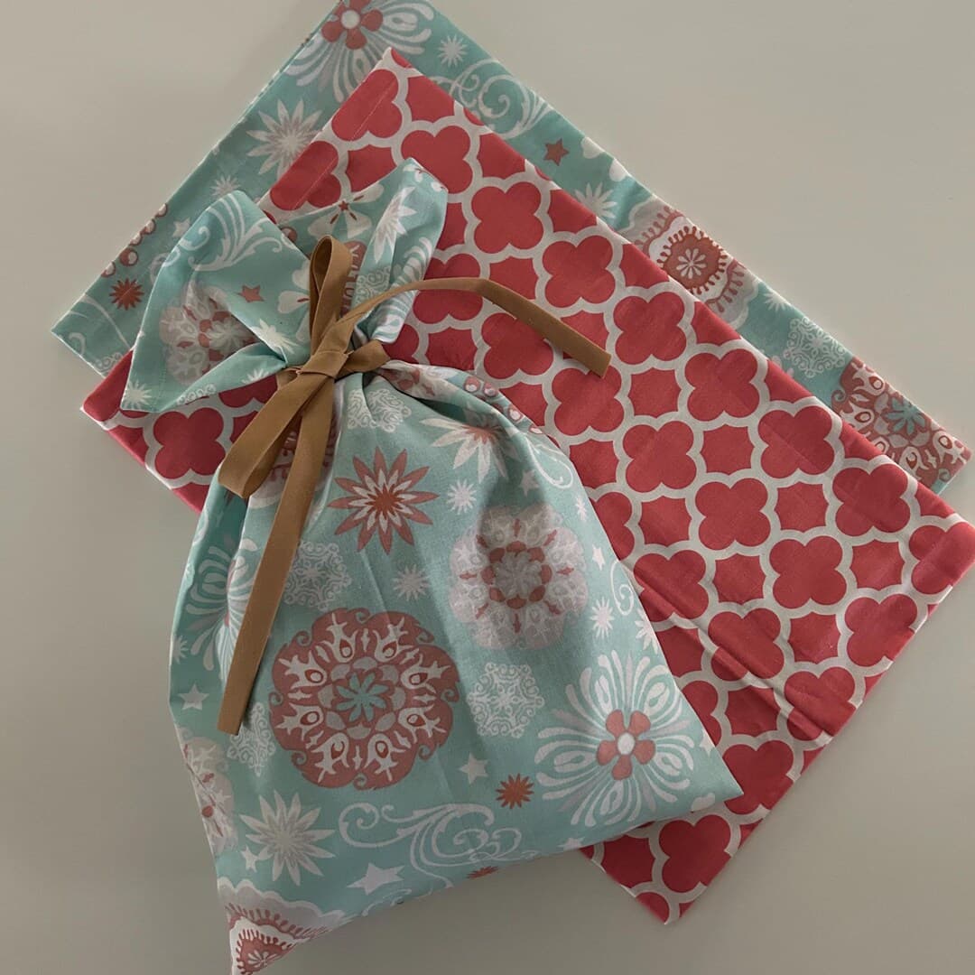 Reusable Gift Bags - Fabric Gift Bags - Set of 3, Reusable Fabric Gift ...
