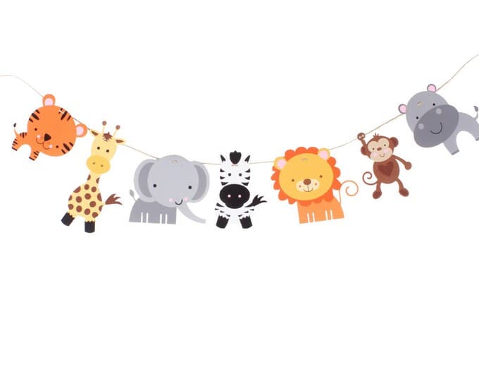 Jungle Animal Garland Banner / Safari Banner / Zoo Animal Banner ...