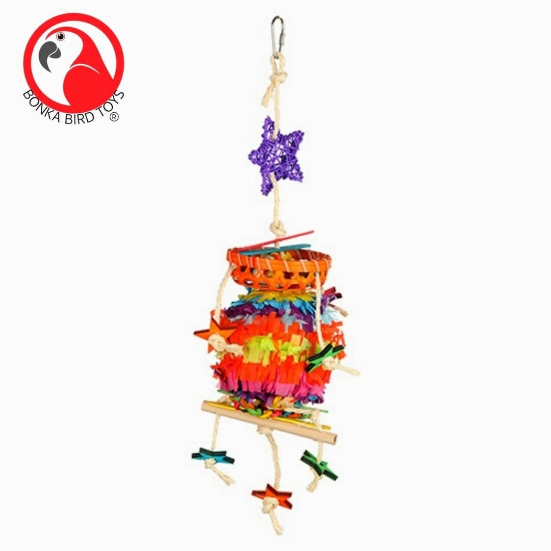 Bonka Bird Toys 2247 Round Foraging Star Piñata Medium Bird Toy - Etsy