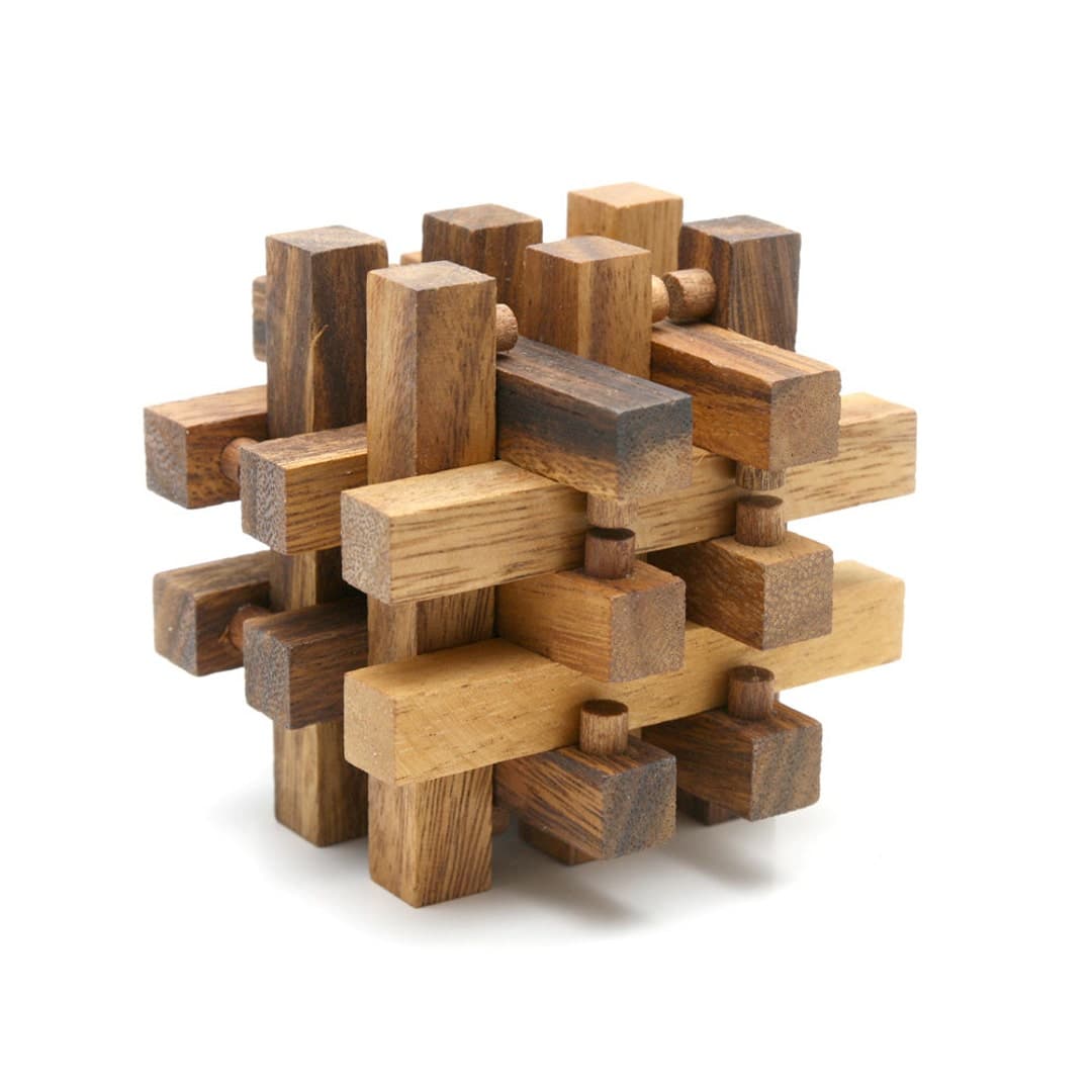 3D Wooden Lock Puzzle: Can You Escape? 3D Wooden Interlocking Brain ...