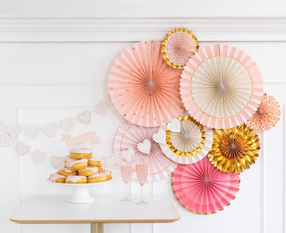 Neviti Party Paper Rosette Fan Decorations