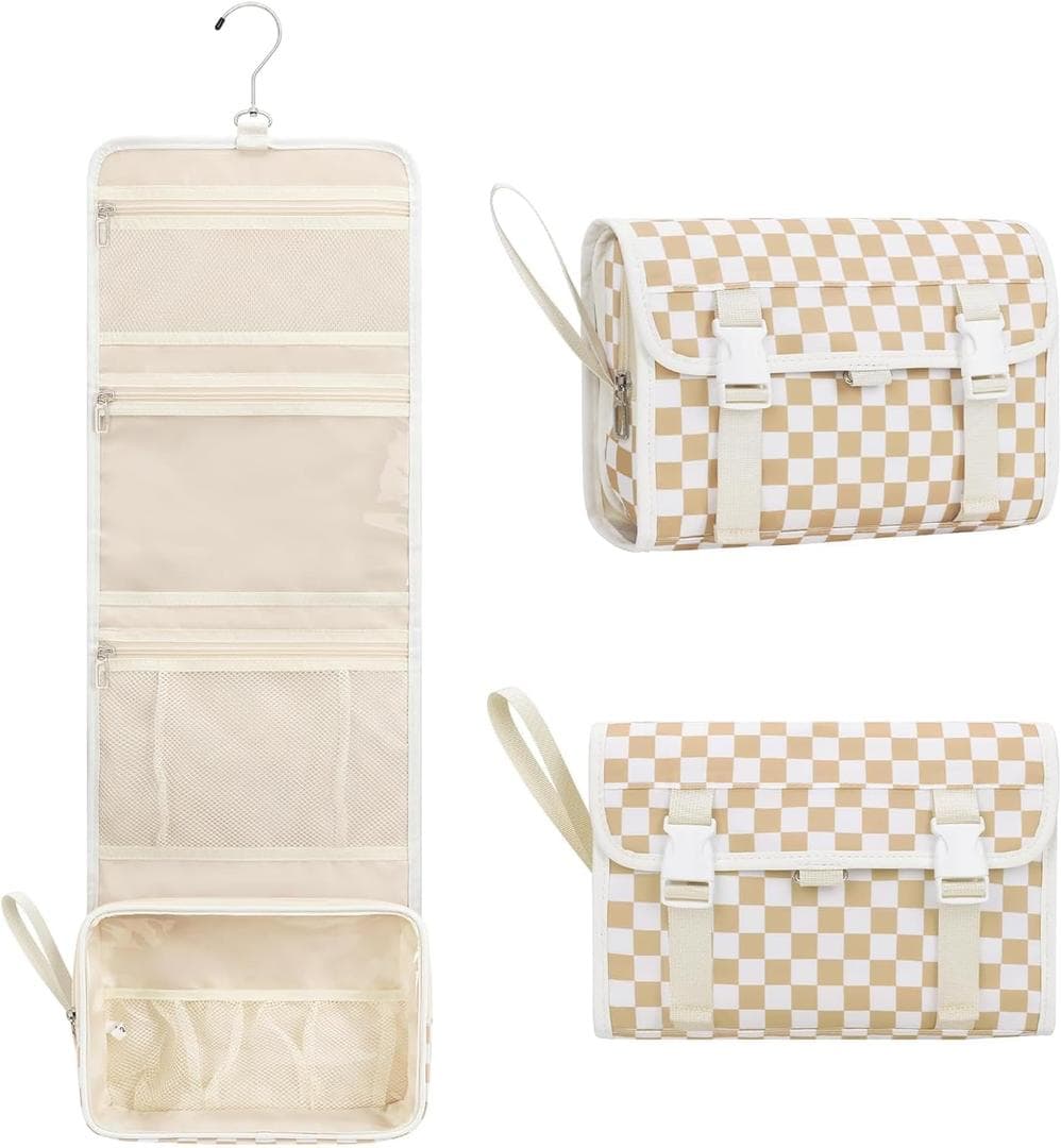 Relavel Hanging Toiletry Bag for Women, Hanging Makeup Organizer with ...