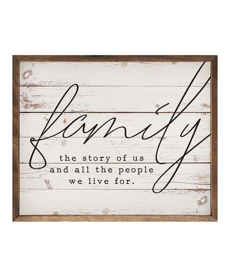 Family: The Story of Us Wall Sign