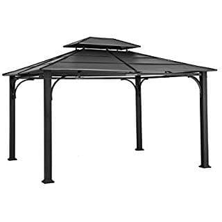 Sojag 500-7156980 Track No.77 Messina Hard Top Sun Shelter, 10' by 12 ...