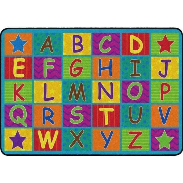 Cheerful Alphabet Seating Rug | Classroom rug, Kids rugs, Classroom carpets