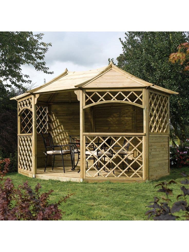 Rowlinson Sandringham Gazebo | Wooden gazebo, Garden gazebo, Wooden ...