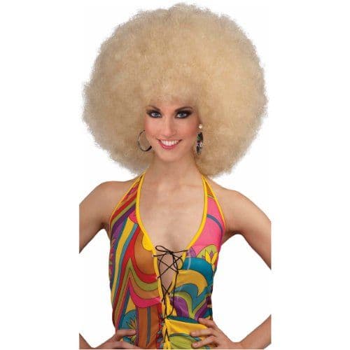 Forum Novelties Unisex Deluxe Mega Afro Costume Wig, Blonde, One Size ...