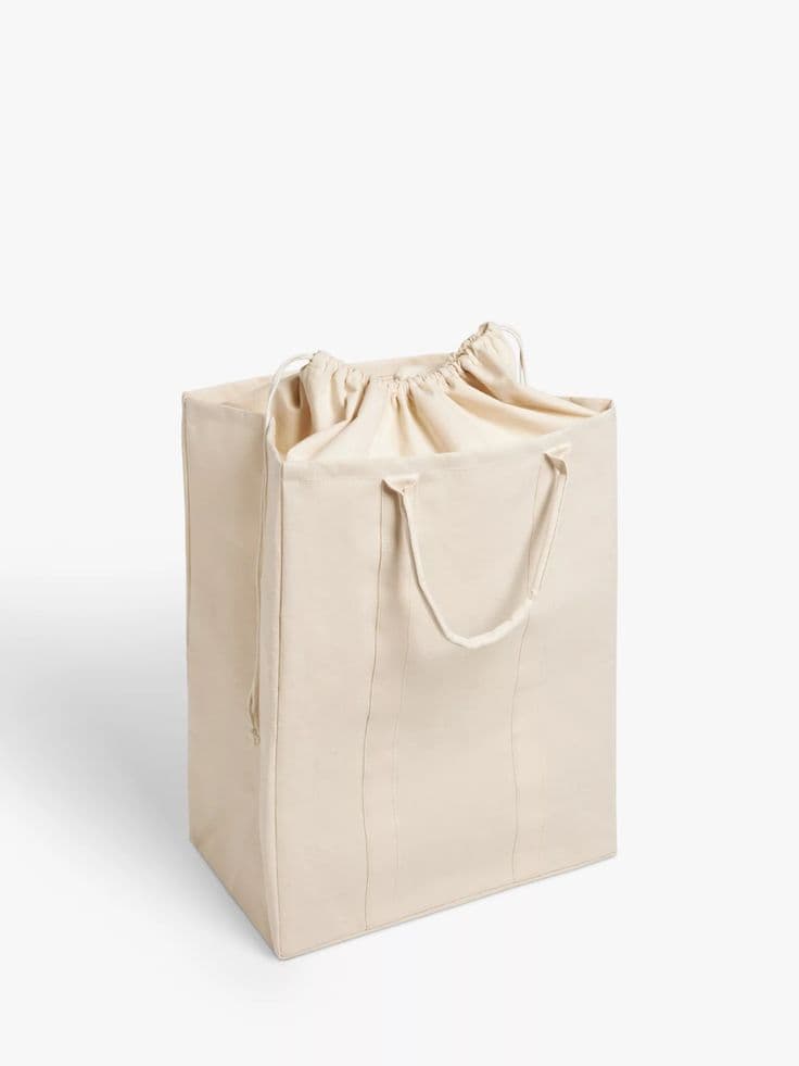 John Lewis ANYDAY Canvas Laundry Bag, Natural in 2024 | Canvas laundry ...