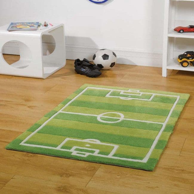 Kiddy Play Football Pitch Rug By Flair Rugs | Childrens rugs, Kids room ...