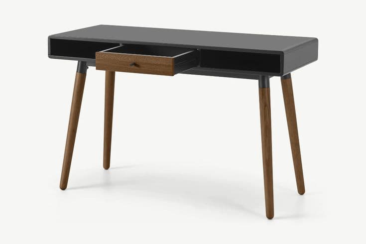 Edelweiss Desk, Walnut and Black | MADE.com | Desk, Walnut desks, Sofa ...