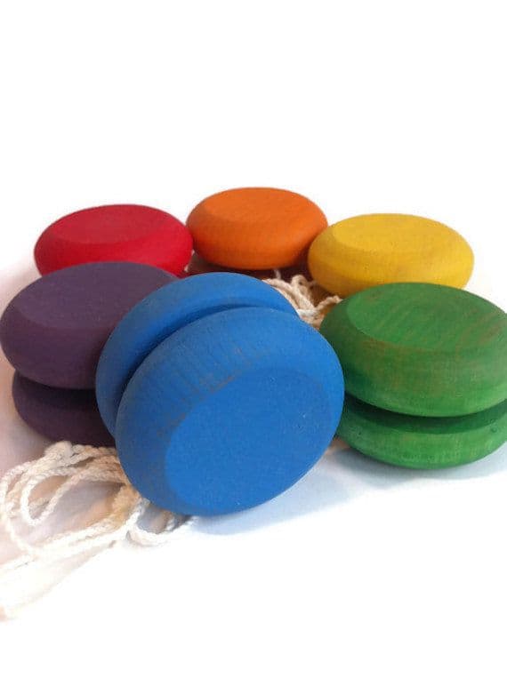 Wooden Yo-Yo // Rustic YoYo Toy // Yo Yo Party Favors // Natural Games ...