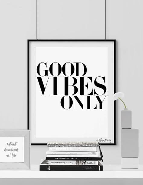 The Motivated Type Good Vibes Only Print