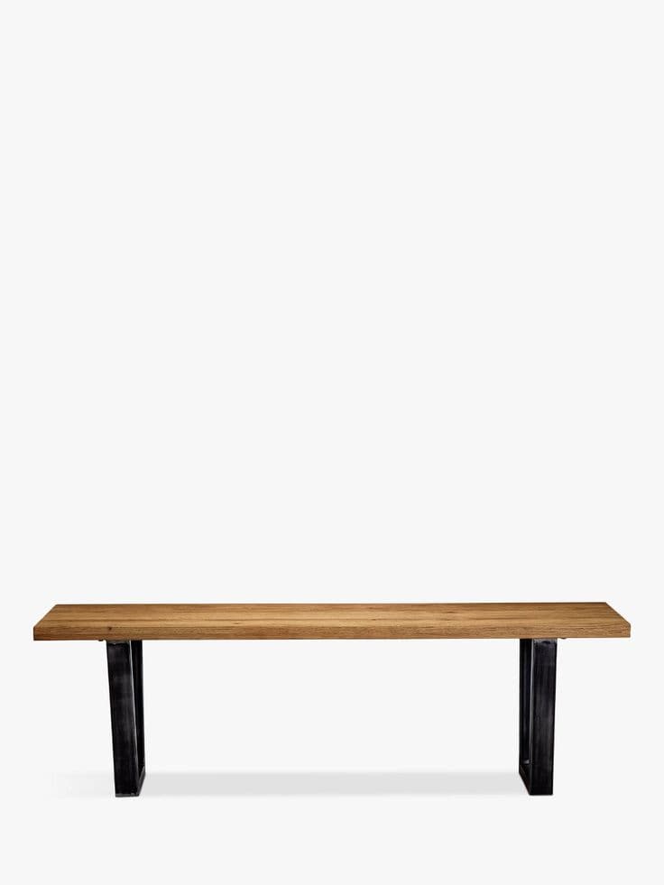 John Lewis Calia 3-Seater Dining Bench, Solid Oak | Dining bench ...