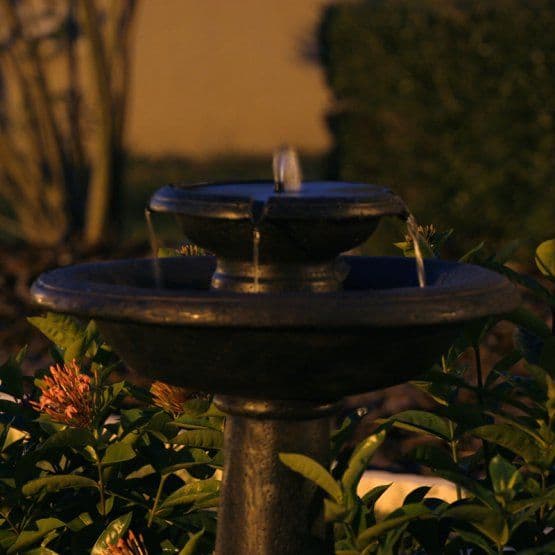 Smart Solar Chatsworth 2-Tier Solar-On-Demand Outdoor Fountain | Bird ...