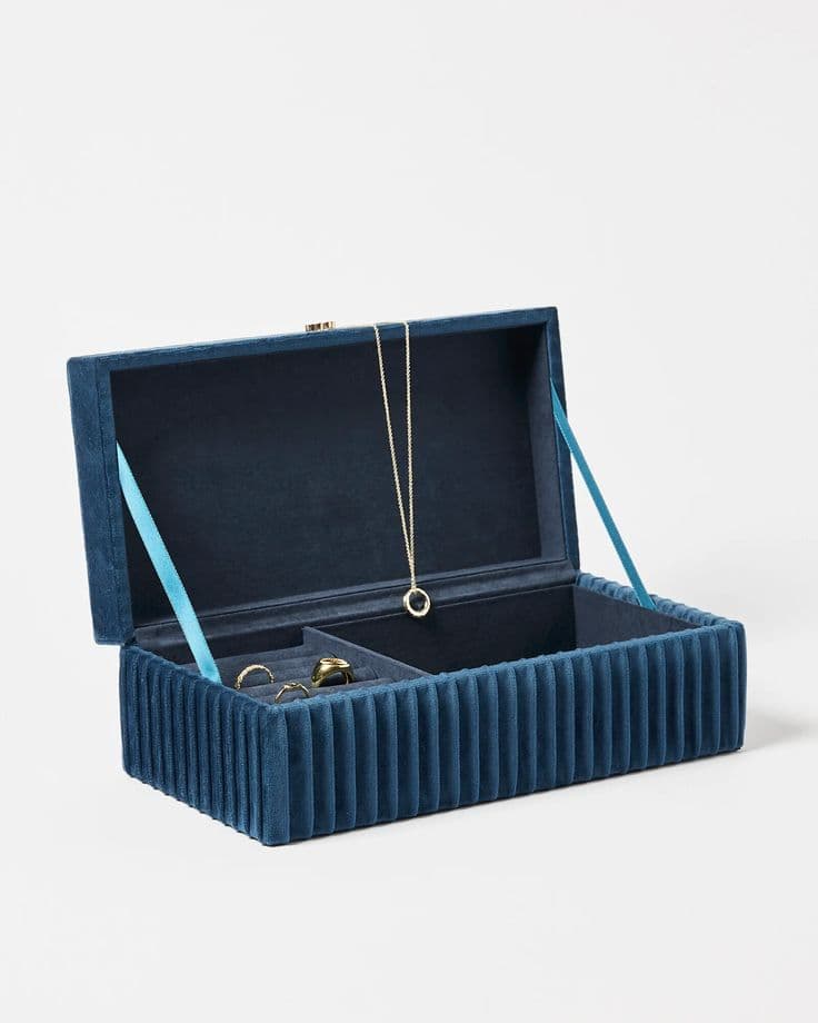Oliver Bonas Velvet Jewellery Box