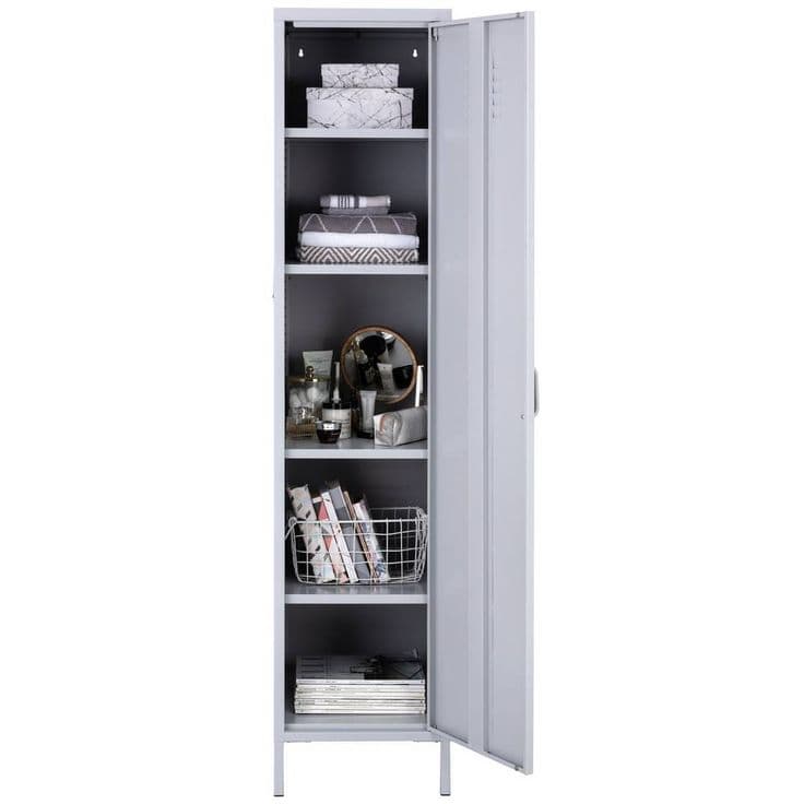 Argos Home Tall 1 Door 4 Shelf Locker - Grey | Argos home, Tall cabinet ...